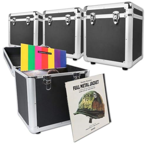 Power Dynamics RC100 12 Plattenkoffer Schwarz (4er Set)