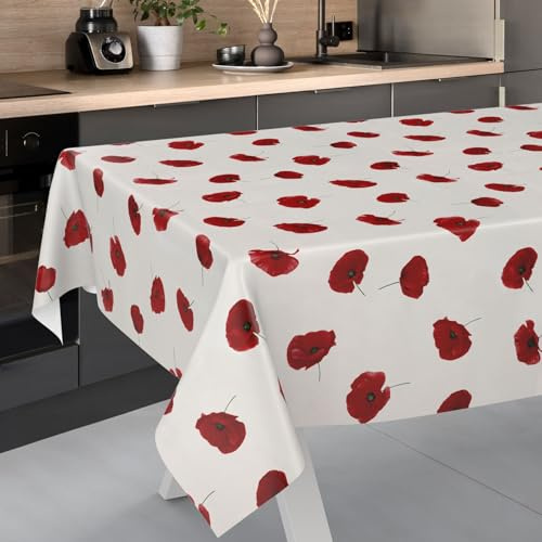 ANRO Wachstuchtischdecke rechteckig – pflegeleicht & abwaschbar – robuste Gartentischdecke für Esszimmer & Terrasse – modernes Wachstuch ohne Randverstärkung 100 x 140 cm