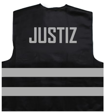 Warnweste - Signalweste - JUSTIZ - Warnweste mit reflektierendem Aufdruck ID: 468
