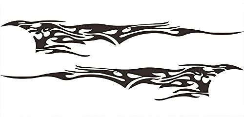 Riloer 2pcs modifizierte Flamme Element Totem dekorativer Aufkleber Autokörper Dekoration allgemeine Seite Vinyl Auto Aufkleber