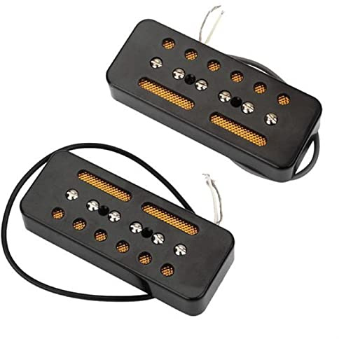 ZENGXUE Black Metal P90 E-Gitarre Horizontallochaufnahme 50/52 Set Humbucker Tonabnehmer Set