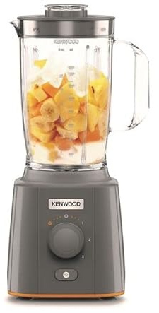 KENWOOD 0W22310083 BLP41.A0GO Blend X Plastic Compact Blender, 2L Capacity, Grey/Orange