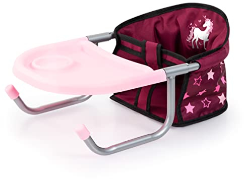 Bayer Design 65823AA Tischsitz für Puppen, Zubehör, Sitz für Puppen bis 46 cm,Farbe - Bordeaux Unicorn, 0.49
