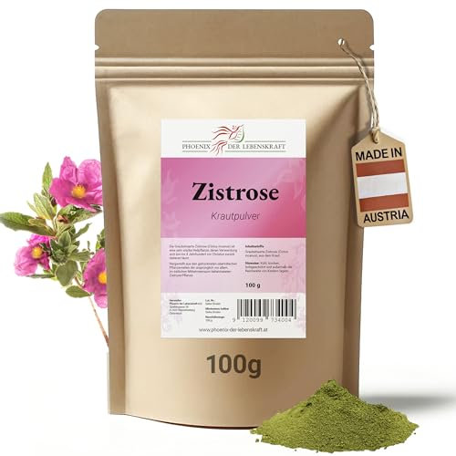 Zistrose Pulver (Cistus incanus, Cistrose), Premium Qualität, Hergestellt in Österreich, Vegan (Pulver, 100g)