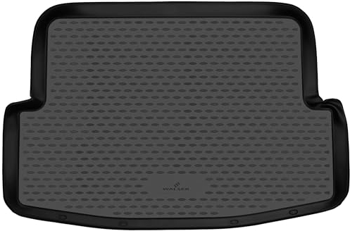 WALSER XTR Kofferraumwanne für VW Caddy 3 Langversion Maxi 2010-05/2015, 100% passgenaue Antirutschmatte Auto, Gummimatte Auto, Kofferraum Schutzmatte, Auto Gummimatten