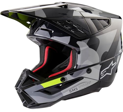 Alpinestars Motocross-Helm S-M5 Rover 2 - Schwarz/Silber/Glossy