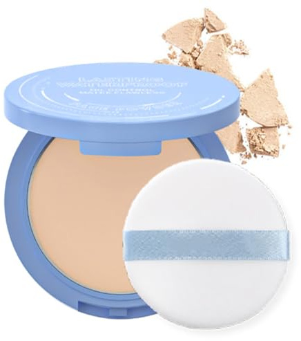 Mallofusa Make-up Puder für Gesicht, matt, feine Textur, Honigpuder, fixiert, weich und leicht, wasserfest (#2), Natural Begie Begie Natural 0,35 Unzen (Pa