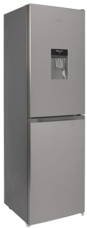 Willow WFF5050DX 254L Low Frost Fridge Freezer with Water Dispenser, 4* Freezer Rating, Mark-Proof Finish - Inox