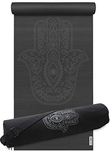 Yoga-Set Starter Edition - Hand of Fatima (yogamatte + Yogatasche) Schwarz