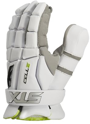 STX Cell VI™ Lacrosse Goalie Gloves, Small, White, Pair