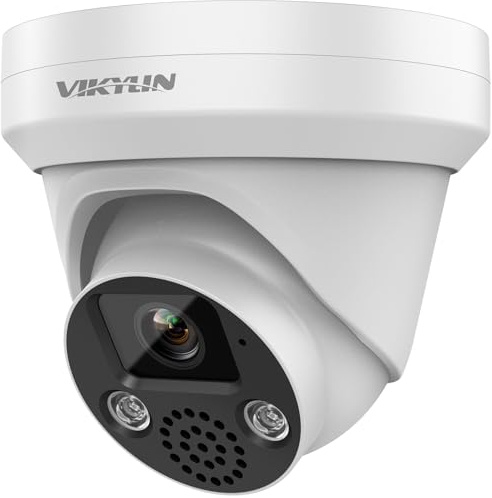 VIKYLIN 8MP PoE Camera Outdoor with Smart Human/Vehicle Detection, 4K Ultra HD CCTV Camera with 2-Way Audio,100ft IR Night Vision, SD Card Slot(up to 512GB),24/7 Recording, IP67 Weatherproof,H256+