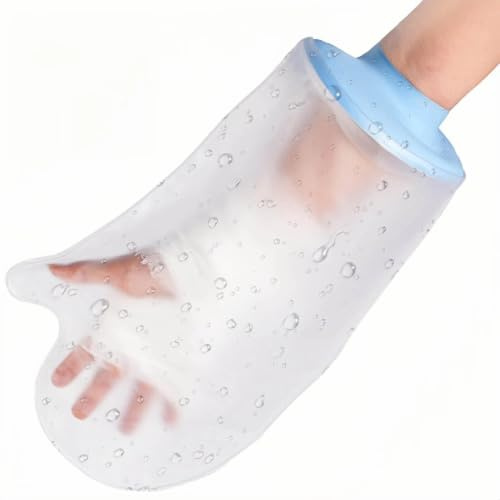 Waterproof Hand Cast Cover for Shower, Reusable Cast Protector for Adults, Soft Comfortable Cast Bag for Wrist Finger Bandage Wound, Elastic Seal Hand Sleeve After Surgery, Easy One-Handed Use [2026 Upgraded]