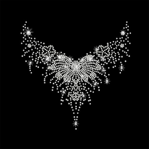 PLIGREAT Hotfix Strass Zum Aufbügeln Auf KristallBlumenn Ausschnitt Strass Transfer Patches Strass Aufkleber Diamant Aufkleber Patches Wärmeübertragungs Aufkleber Für DIY Jacke T Shirt