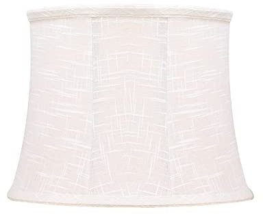 Lampshade, Hemp Fabric Lampshade Suitable for Table Lamps and Floor Lamps, Top Mounting Port, Maximum Diameter 34.5CM