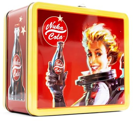Fallout Nuka-Cola Retro Metal Lunchbox | Reusable Storage Tin Container