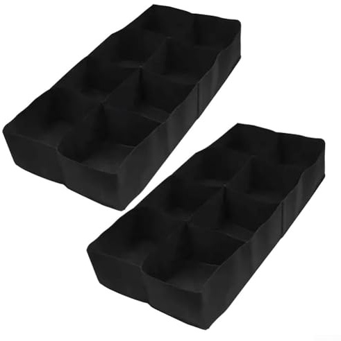Besttoolifes Hochbeet aus Stoff, 8 Fächer, Pflanzen-Wachstumsbeutel, für Gemüse, Kartoffeln, Blumen, Outdoor-Gartenarbeit, Behälter, große Kapazität, atmungsaktiv, wiederverwendbar (2 Stück, 120 x 60
