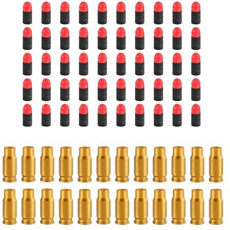 Foam Ammunition Refill, Ball Ammunition for Toy Gun, Toy Weapon Accessories for Children, Boys and Girls, 50 Bullet Darts and 24 Shell