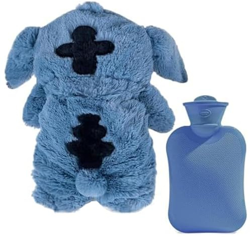 Metaparty Bouillotte Peluche pour Femmes Adultes,Bouillotte Doudou,Regles Douloureuses,en Peluche Douce Joli Cadeau (Bleu3)