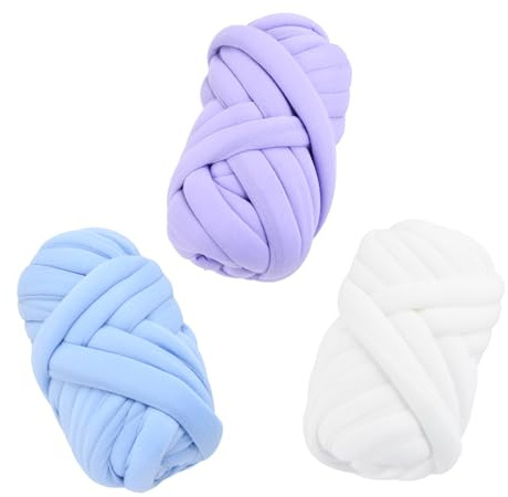 Filato di cotone grosso, filato grosso lavorato a mano, 250 g/12 m x 3 per lavorare a maglia, per uncinetto, borse, lavori a maglia a mano, cucce, tappeti, cuscini, artigianato