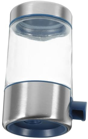 TOBBOMEY Dispenser Spezie in Vetro e Acciaio Inossidabile Saliera Pressabile per Cucina Contenitore Dosatore per Condimenti Bottiglia Trasparente per Monitoraggio Quantità Design Resistente