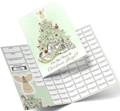 Fundraiser Hero Christmas Angel Fundraising Scratch Card A4 Size - 100 Names - Double Sided 330gsm Card