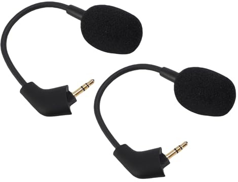 EIMSOAH 2-teiliges Ersatz-Gaming-Mikrofon für Cloud-Kopfhörer, Abnehmbares Mikrofon mit Geräuschunterdrückung, Verlustfreie Klangqualität, Passend für Cloud Core II-Headsets