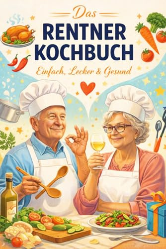 Das Rentner Kochbuch - Einfach, lecker und Gesund - Oma und Opa Edition: 50 einfache Rezepte für den Ruhestand – mit Tipps und Rentnerfakten, ideal ... Geschenk für Oma, Opa und Großeltern