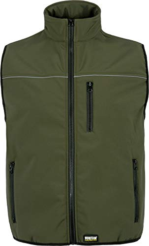 Work Team Chaleco Softshell Aire Libre Liso Hombre Verde Caza M