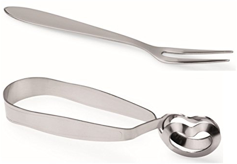 Schneckenbesteck Gabel und Zange