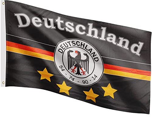 FLAGMASTER Flagge, 30 verschiedene Fahnen zur Wahl, Größe 120 cm x 80 cm, Deutschland Fussball
