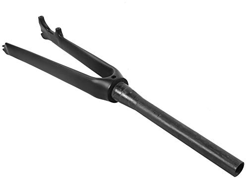 Fourche Avant de vélo, Fourche Avant en Fibre de Carbone 3K Mat vélo de Route Frein à Disque Fourche Dure Tube supérieur Tube Conique dégagement Rapide surdimensionné