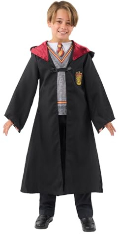 Funidelia | Harry Potter Kostüm 100% OFFIZIELLE für Jungen und Mädchen Film und Serien, Zauberer, Gryffindor, Hogwarts - Farben: Schwarz, Zubehör für Kostüm - Lustige Kostüme für deine Partys