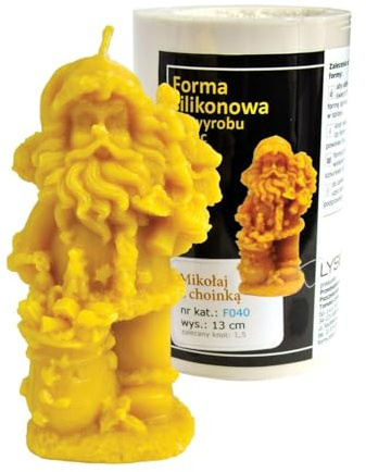 LYSON Kerzengießform Silikonform Der Weihnachtsmann mit einem Weihnachtsbaum Silikonkerzenform Gießform Aromatherapie Kerzen 3D Kerzenherstellung Bienenwachskerzen gGeschenkidee selbstgemachte Kerzen