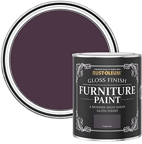 Rust-Oleum Purple Furniture & Skirting Board Paint in Gloss Finish - Grape Soda 750ml