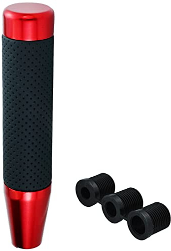Temzzer 7 Long Car Shift Handle Knob Heavy Alloy Transmission Gear Shifter Lever Knob for Most Manual Automotive Vehicles (Red)