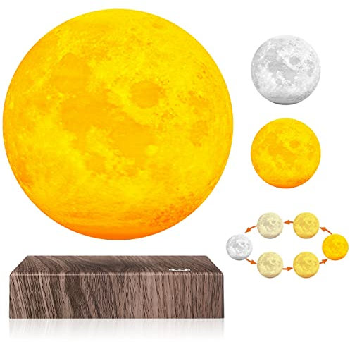 Magnetische schwebende Mondlampe – schwebender Mondlicht dreht sich in der Luft – Schwebelampe Globus – Raumdekoration, Kindergeschenke, einzigartige Dekoration