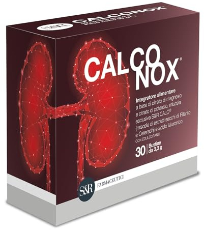 S&R Farmaceutici | CALCONOX - Integratore alimentare per il Controllo della progressione della Calcolosi Renale e Benessere delle Vie Urinarie, 30 bustine