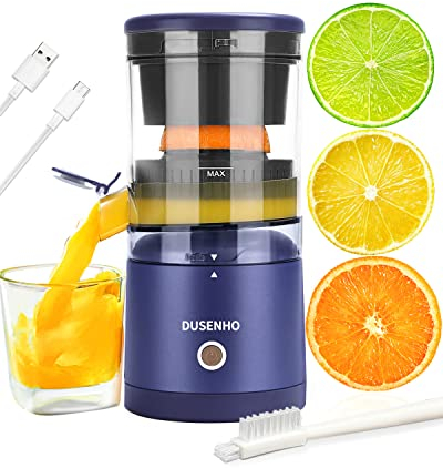 Exprimidor Eléctrico de Naranjas y Cítricos 45 W Con USB y Cepillo de Limpieza - Portátil Para Naranja, Limón, Pomelo