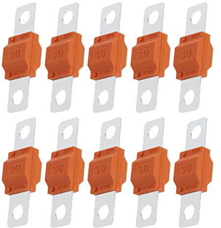 10 Stück 30A Starkstrom-Link-Sicherungen Austausch Kompatibel mit Midi-Sicherungshaltern 30A Hochstrom für Alle Midi-Amps