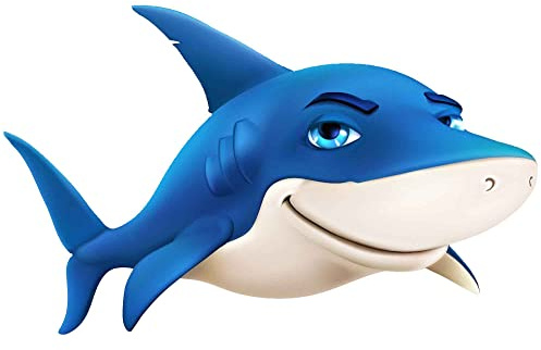 kleberio Aufkleber Hai wasserfest Familie Meeresraubtier Aufkleber Fisch Aufkleber lächeln Tier Sticker Meeresbewohner Kinder Deko Autoaufkleber 25 x 15 cm