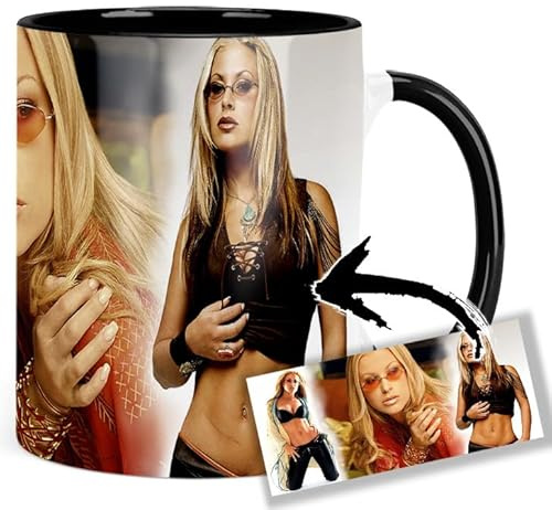 Anastacia B Tasse Innen & Henkel Schwarz Keramikbecher Mug
