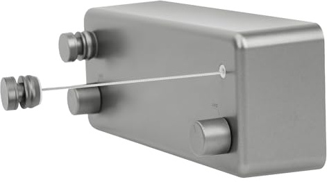 MUALROUS Cuerda doble de 4,2 m, tendedero retráctil, ajustable, impermeable, retráctil, para colgar en la pared, para uso en interiores, hasta largo tendedero
