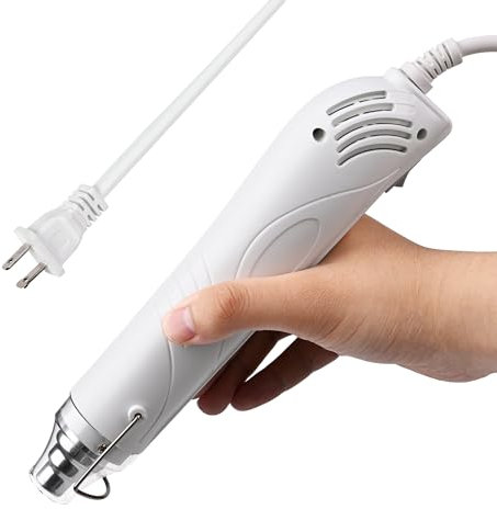 LBTEE Mini pistola de calor, pistola de aire caliente de calor rápido de 300 W con cable extra grueso de 6 pies y protección contra sobrecarga para manualidades, envoltura de vinilo, tubo