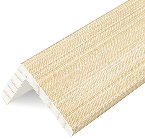 Raouoae 2 Stücke Kantenschoner Aus Holz Für Ecken& Kantenschutz Länge 80/100/120 cm Eckenschutzprofil Für Sichere Wände Und Möbel, Langlebiger Winkelprofil Schutz(Option 6,80cm/31.49in)
