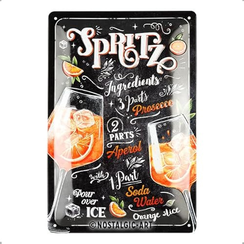 Nostalgic-Art Cartel metálico retro, 20 x 30 cm, Aperol Spritz – Idea de regalo como accesorio de bar, de metal, diseño vintage