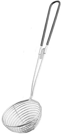 Colcolo Colador de Espumadera, cucharón, colador de Comida pequeño, Herramienta de Cocina con Mango de Madera para Alimentos, té, freír Alimentos, colador de, diámetro 6cm