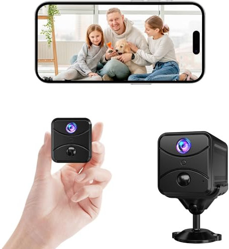 HJBDGS Mini Kamera Mini WiFi Kamera 4K HD Überwachungskamera Mini Kamera Live Übertragung Handy APP WiFi Überwachungskamera mit Bewegungserkennung mit Bewegungsmelder/Nachtsicht/Cloud-Speicher
