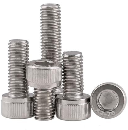 Haroar 5/10/20 Stück M4 SUS316 Edelstahl Innensechskant Rändelschrauben DIN912 Gewindelänge 6mm ~ 60mm(10Pcs M4x10)