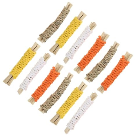 BESPORTBLE 12stücke Chew Sticks Für Kleintiere Molar Sticks Aus Natürlichen Materialien Geeignet Für Kaninchen Hamster Und Vögel Fördert Spiel Und Zahnpflege Handgefertigt Bunten Farben