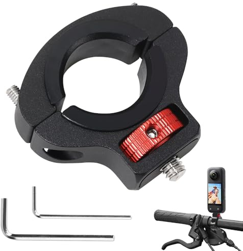 Udbrud Action Kamera Fahrradhalterung, Action Cam Halterung 360° drehbare Halterung Fahrrad Kamerahalterung Fahrrad Klemme 1/4 Mount Action Kamera Lenker für Gopro Serie, Anderen Action Kameras